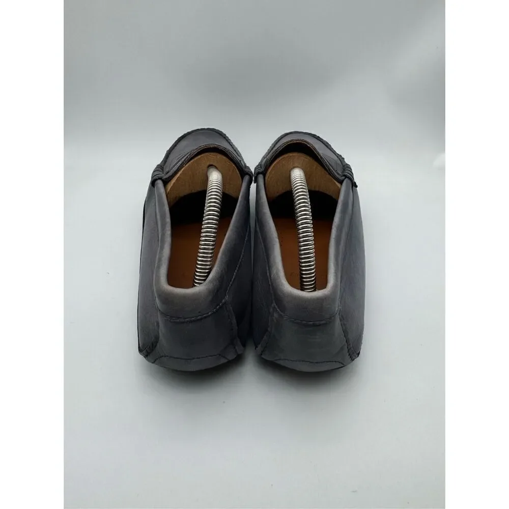 ALLEN EDMONDS Siesta Key Navy‎ Blue Leather Slip On Driving Loafers Size 11 D